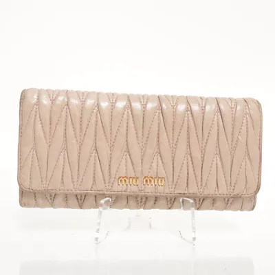 Portemonnee (Beige) van Miu Miu Leer