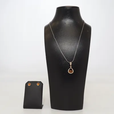 Sieradenset (Bernstein ) Zilver