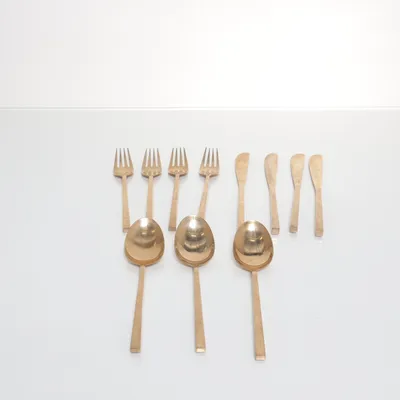 Bestick (Scanline) från Sigvard Bernadotte Mässing, Brons