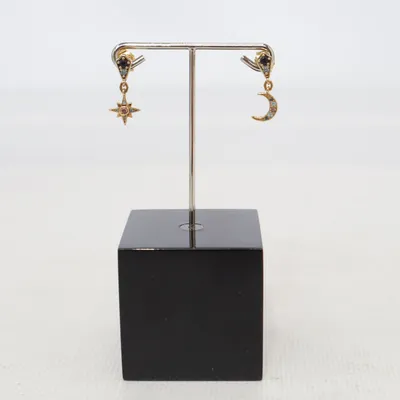 Earrings (Gold, Multicolored) Silver