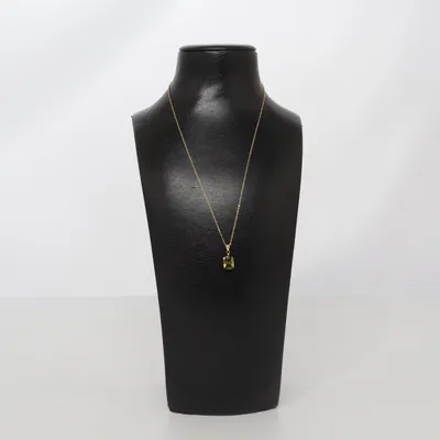 Necklace (Gold, Green) Silver