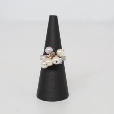 Ring (Sølv, Hvid, Lilla) fra ESPRIT Sølv