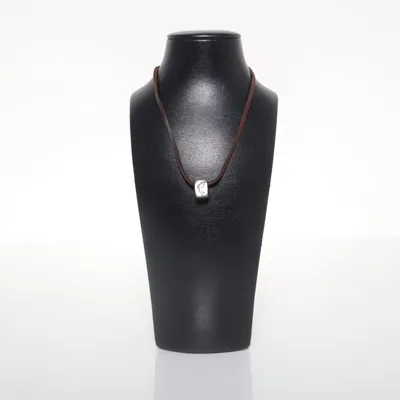 Choker (Zilver, Bruin) Zilver, Leer