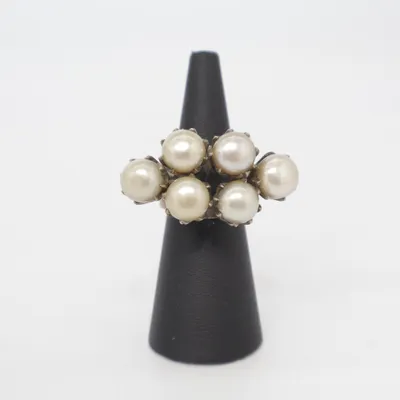 Ring (Silver, White) from Kumkum Silver