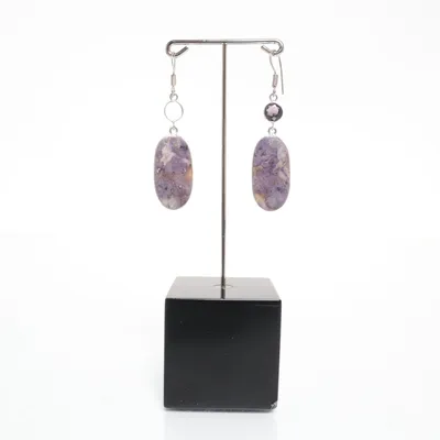 Örhängen (Silverfärgad, Lila) Silver