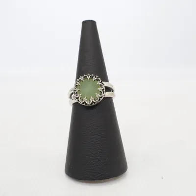 Bague (Argent, Vert) Argent