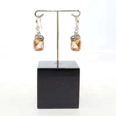 Boucles d'oreilles (Marron, Argent) de Fossil Argent