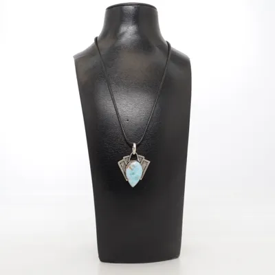 Necklace (Black, Blue, Silver) from Edelstein Silver