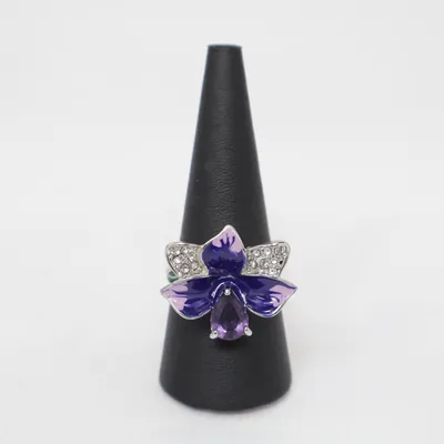 Ring (Lilla, Sølv, Grøn) Sølv