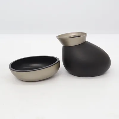 Serviesset (Zwart, Grijs) van Georg Jensen