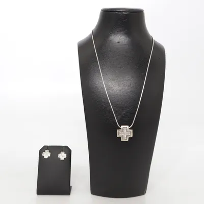 Jewelry set (Silver, Transparent) from ESPRIT Silver