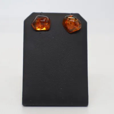 Boucles d'oreilles (Marron) Argent