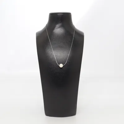 Necklace (Silver, White) Silver