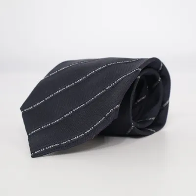 Tie (Blue, White) from Dolce & Gabbana Silk