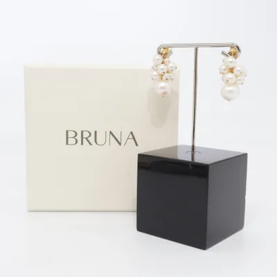 Ohrringe (Weiß, Gold) von Bruna Silber