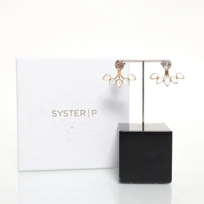Earrings (Gold, White) from Syster P Silver