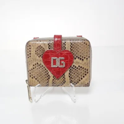Portemonnee (Beige, Bruin, Rood) van Dolce & Gabbana Leer