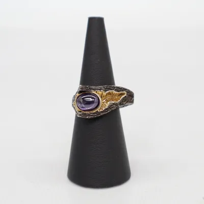 Ring (Schwarz, Gold, Lila) Silber