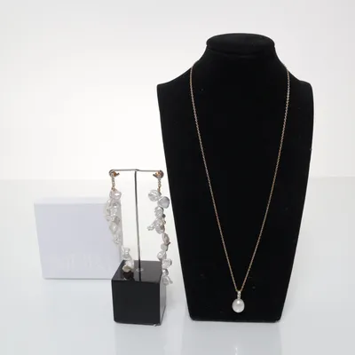 Smyckesset (Guldfärgad, Vit) från Safira Silver, Okänd metall