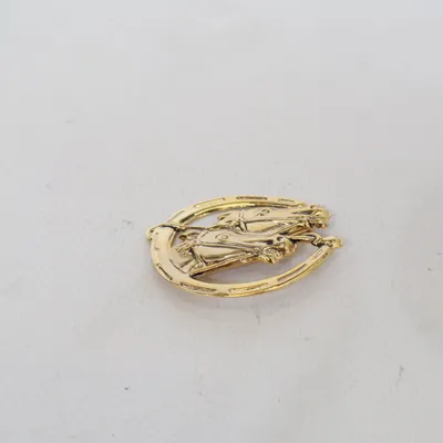 Brosch (Guldfärgad) Okänd metall