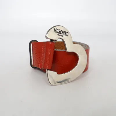 Ceinture (Rouge) de Moschino Jeans Cuir