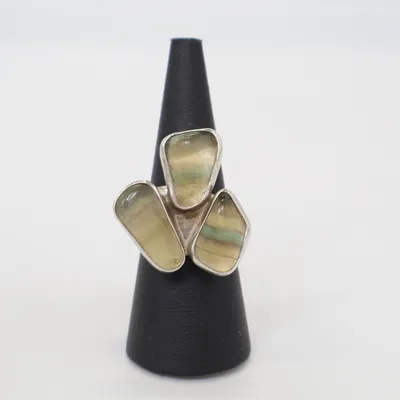 Ring (Silver, Beige) Silver