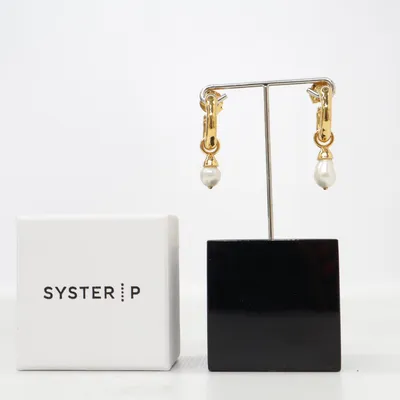 Örhängen (Guldfärgad, Vit) från Syster P Silver