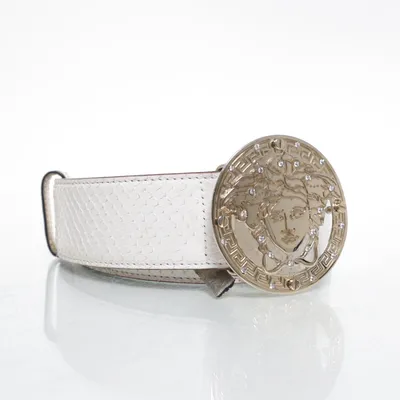 Belt (White) from Versace Leather