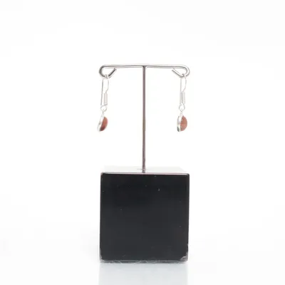 Örhängen (Grå, Brun) Silver