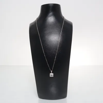 Necklace (Silver, Transparent) Silver