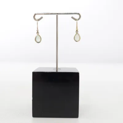 Earrings (Gold, Green) Silver