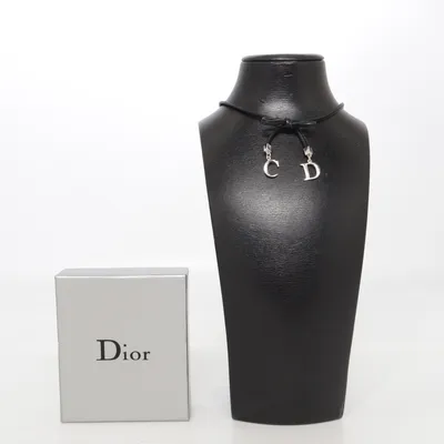 Choker (Zwart, Zilver) van Dior Onbekend materiaal, Leer