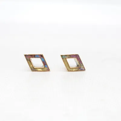 Boutons de manchette (Or, Multicolore) Métal inconnu