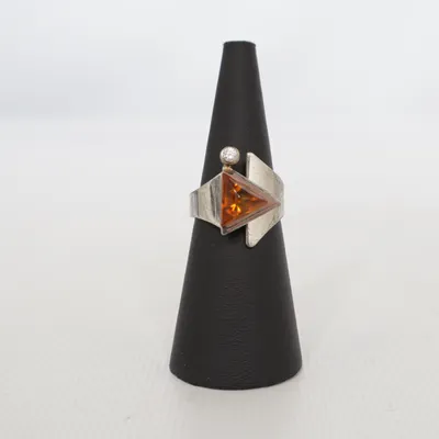 Ring (Zilver, Bruin) Zilver