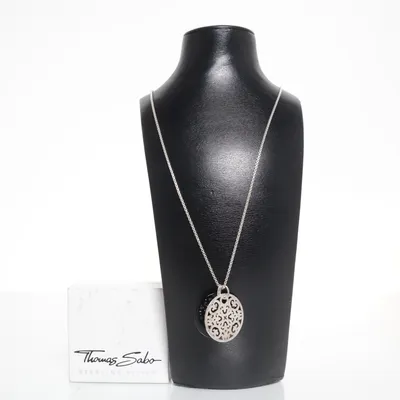 Ketting (Zilver, Zwart) van Thomas Sabo Zilver, Onbekend materiaal