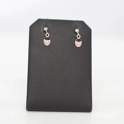 Oorbellen (Zilver, Roze, Zwart) Zilver