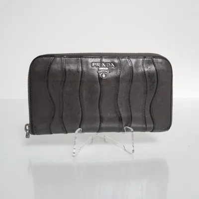 Wallet (Gray) from Prada Leather