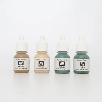 Peinture acrylique (Vert, Beige) de Valle