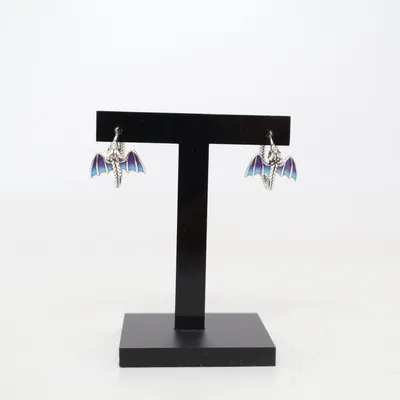 Boucles d'oreilles (Argent, Bleu) Argent
