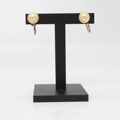 Clips-örhängen (Beige, Guldfärgad) Silver