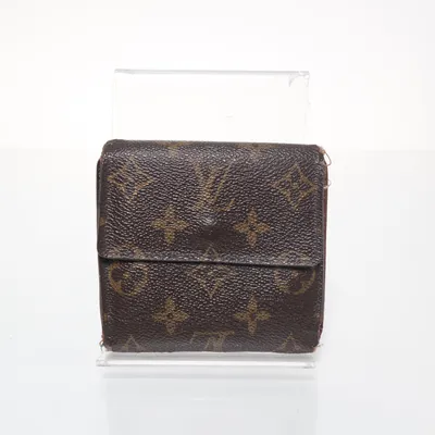 Portemonnee (Damier Ebene) van Louis Vuitton Leer