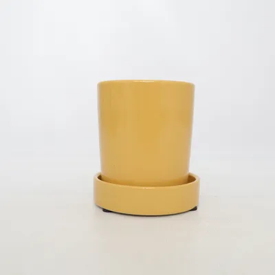 Bloempot (Geel) van Granit