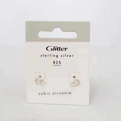 Boucles d'oreilles (Argent, Transparent) de Glitter Argent