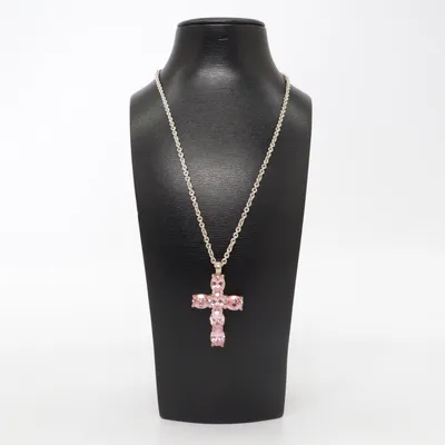 Necklace (Pink, Silver) Silver