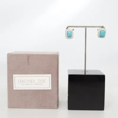 Oorbellen (Turquoise, Goud) van Rachel Zoe Zilver