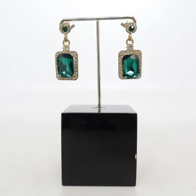 Oorbellen (Groen, Goud) Zilver