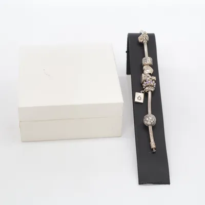 Bracelet (Argent, Violet) de Pandora Argent