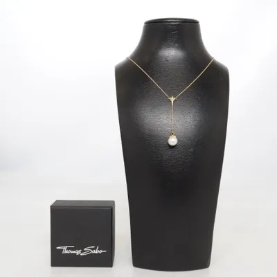Necklace (Gold, White) from Thomas Sabo Silver