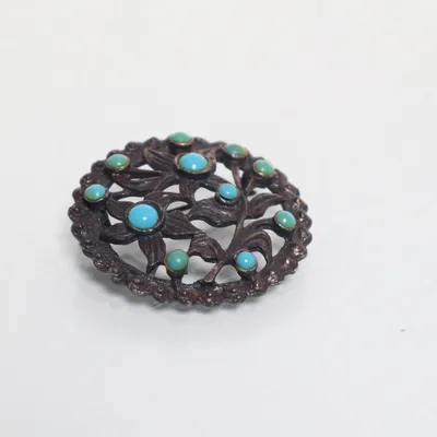 Brooch (Gray, Multicolored) Unknown metal