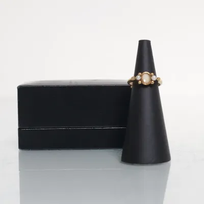 Ring (Guldfärgad, Vit) från Skultuna Silver